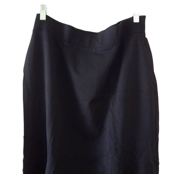 Lands' End Black Ponte Stretch Midi Stylish Boot Skirt - Small (NWT) - Picture 4 of 6